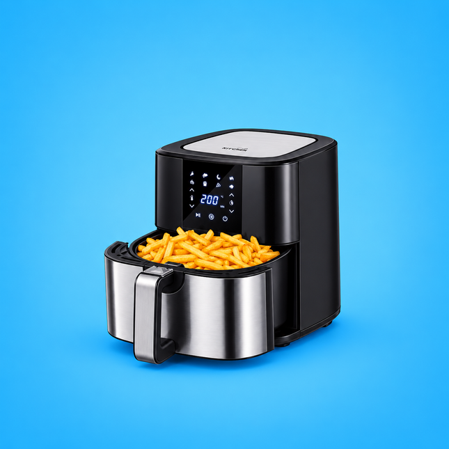 KitCook 7QT Digital Air Fryer – 1500W, 8 Presets, Adjustable Temperature & Nonstick Basket
