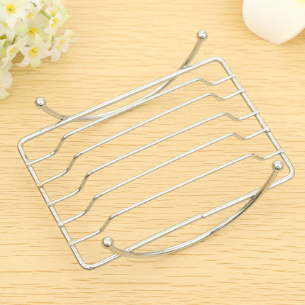 Iron Stainless Steel Soap Box Bathroom Simple Fashion Plating Soap Dish Drain