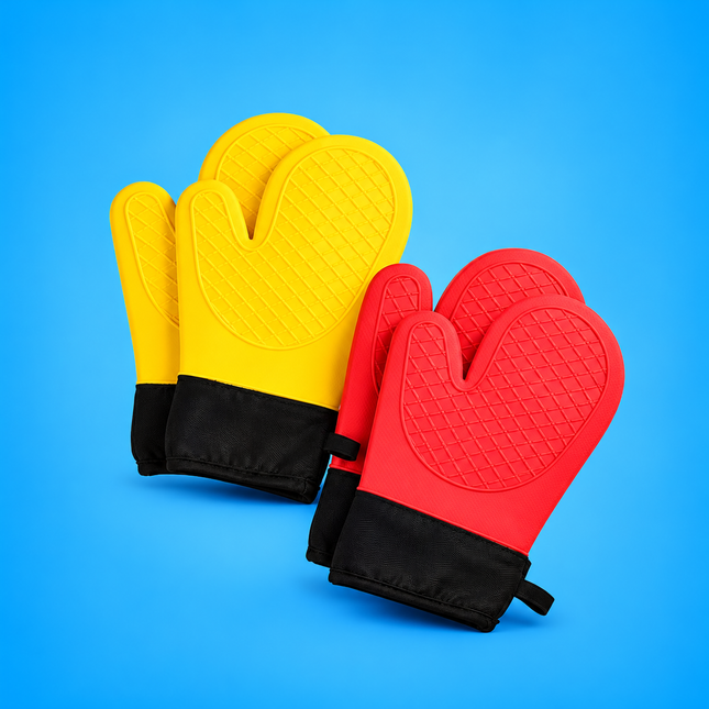 Professional Silicone Heat-Resistant Oven Mitts – 1 Pair