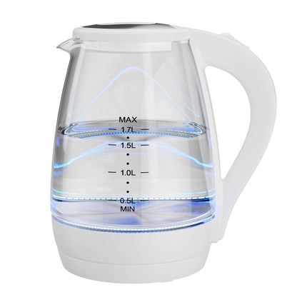 Electric Tea Kettle - CACHOO 1.7L Borosilicate Glass Electric Kettle with LED Indicator, Fast Boiling Hot Water Boiler