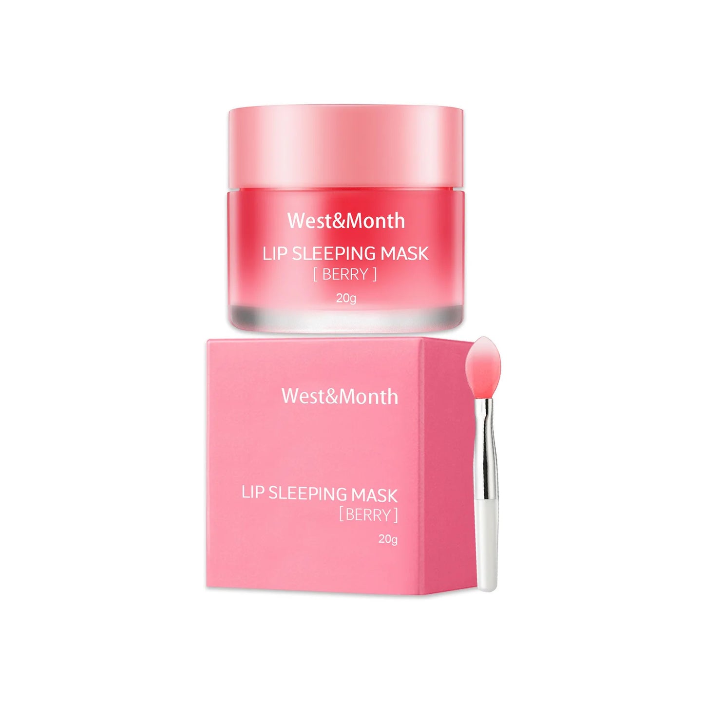 West&Month 20g Moisturizing Lip Sleeping Mask Night Sleep Maintenance Nourish Fade Lip Lines Remove Dead Skin Repairing Lip Balm