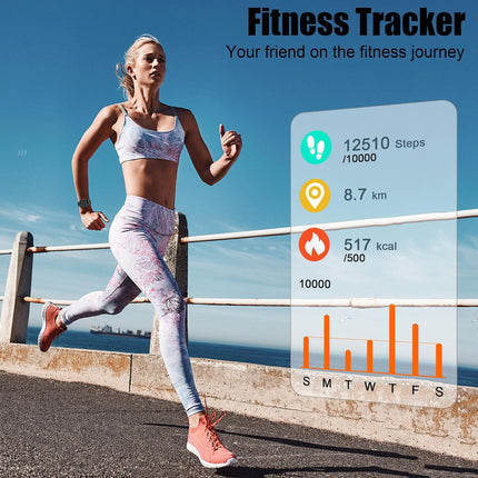 1.96” Smartwatch for Men & Women – Bluetooth Call, Fitness Tracker, IP68 Waterproof, Sleep & Heart Monitor, 110+ Sport Modes, Android/iOS Compatible