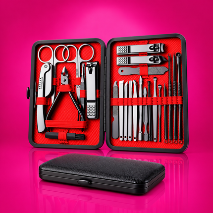 24-Piece Professional Nail Clippers Kit – Complete Manicure & Pedicure Set