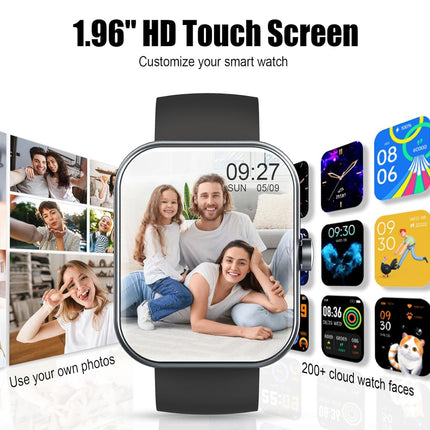 1.96” Smartwatch for Men & Women – Bluetooth Call, Fitness Tracker, IP68 Waterproof, Sleep & Heart Monitor, 110+ Sport Modes, Android/iOS Compatible