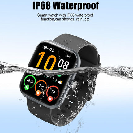1.96” Smartwatch for Men & Women – Bluetooth Call, Fitness Tracker, IP68 Waterproof, Sleep & Heart Monitor, 110+ Sport Modes, Android/iOS Compatible