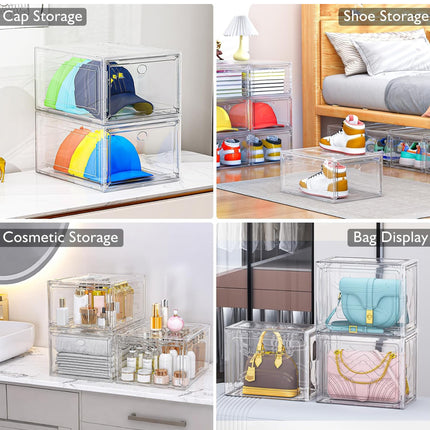 StackMaster Clear Shoe Boxes