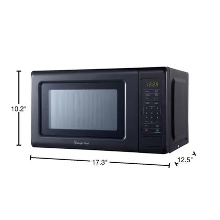 17.3 in. W, 0.7 cu. ft. Countertop Microwave in Black with 700-Watt Cooking Power