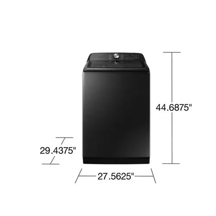 5.2 cu. ft. Large Capacity Smart Top Load Washer with Super Speed Wash in brushed black