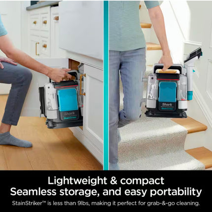 StainStriker Portable Corded Upholstery, Car, Rug and Carpet Cleaner with Spot and Pet Odor Remover in White