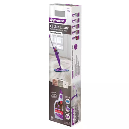 Click n Clean Multi-Surface Microfiber Mop with Sprayer and Duster
