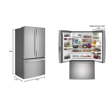 Profile 23.1 cu. ft. French Door Refrigerator in Fingerprint Resistant Stainless Steel, Counter Depth, ENERGY STAR