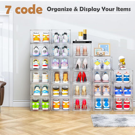 StackMaster Clear Shoe Boxes