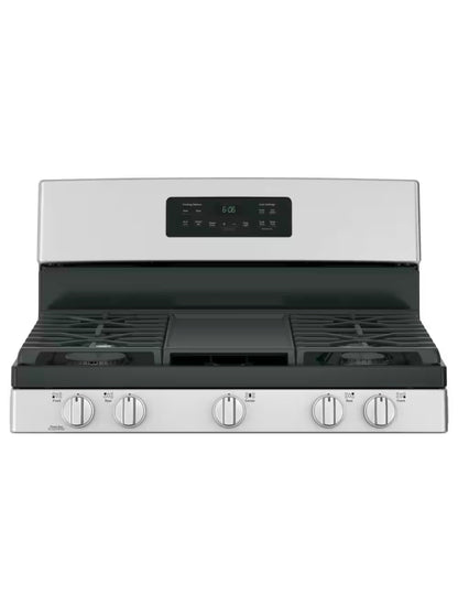 30 in. 5.0 cu. ft. Freestanding Gas Range in Stainless Steel with Griddle