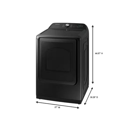 7.4 cu.ft. Smart vented Electric Dryer with Steam Sanitize+ in Brushed Black