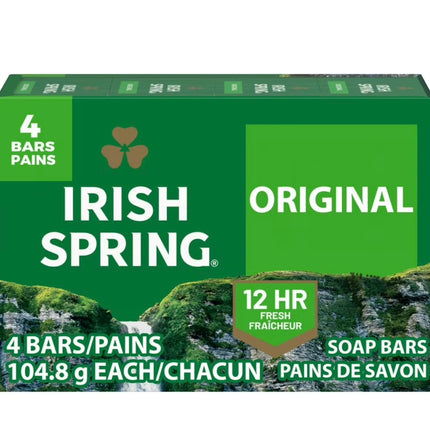Irish Spring Original Bar Soap – 4-Pack – 3.7 oz Each
