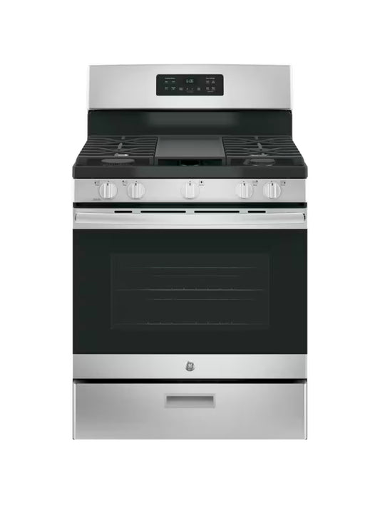 30 in. 5.0 cu. ft. Freestanding Gas Range in Stainless Steel with Griddle