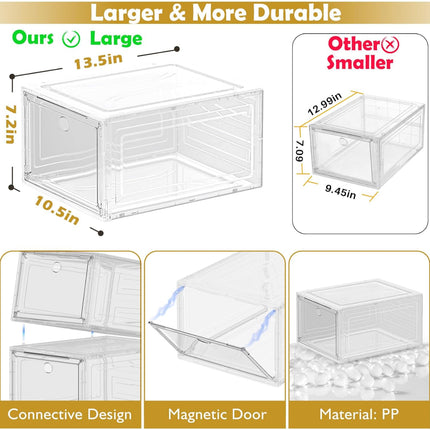 StackMaster Clear Shoe Boxes