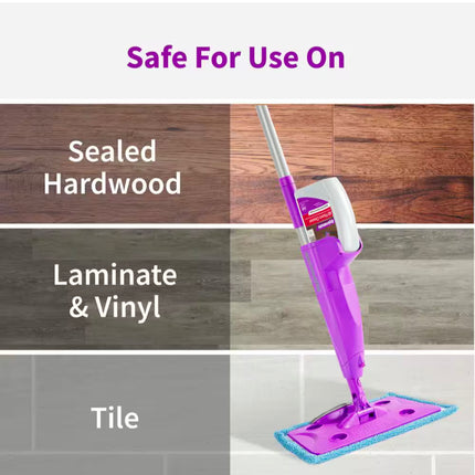 Click n Clean Multi-Surface Microfiber Mop with Sprayer and Duster