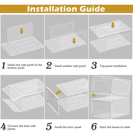 StackMaster Clear Shoe Boxes