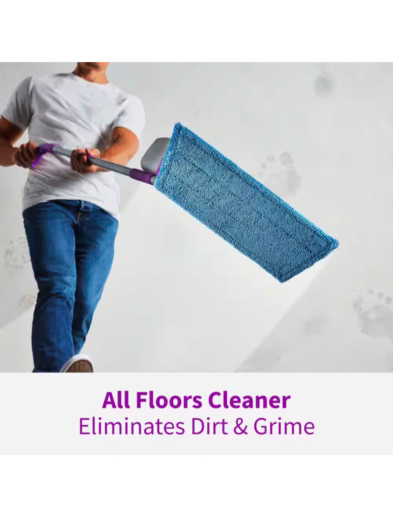 Click n Clean Multi-Surface Microfiber Mop with Sprayer and Duster