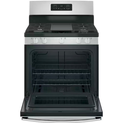 30 in. 5.0 cu. ft. Freestanding Gas Range in Stainless Steel with Griddle