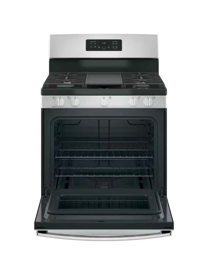 30 in. 5.0 cu. ft. Freestanding Gas Range in Stainless Steel with Griddle