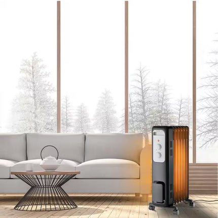 1,500-Watt Oil-Filled Radiant Electric Space Heater with Thermostat