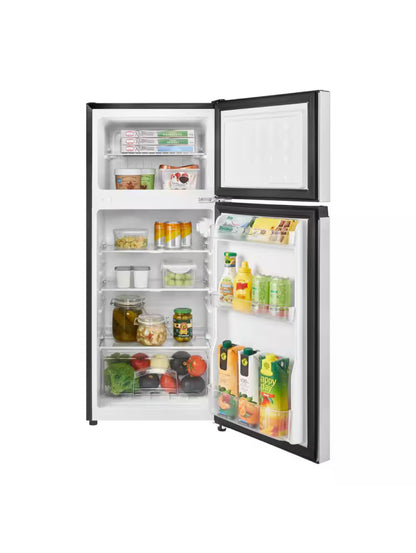 4.5 cu. ft. 2-Door Mini Refrigerator in Platinum Steel with Freezer