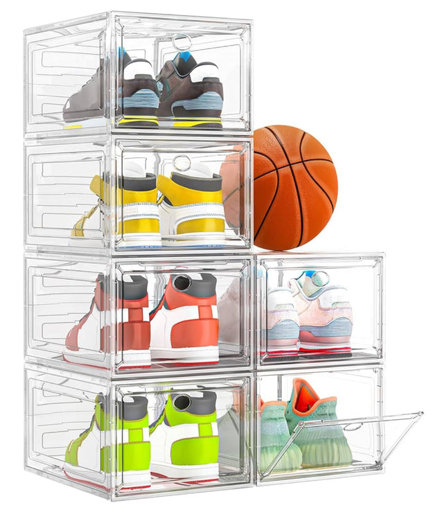 StackMaster Clear Shoe Boxes