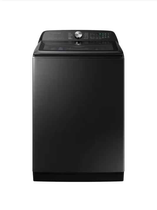 5.2 cu. ft. Large Capacity Smart Top Load Washer with Super Speed Wash in brushed black