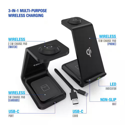 PowerSync 3-in-1 Wireless Charge Stand
