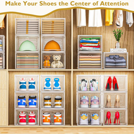 StackMaster Clear Shoe Boxes