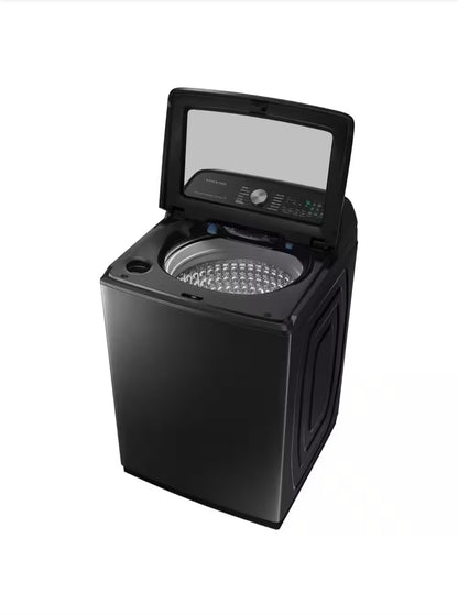 5.2 cu. ft. Large Capacity Smart Top Load Washer with Super Speed Wash in brushed black