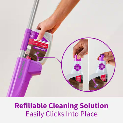 Click n Clean Multi-Surface Microfiber Mop with Sprayer and Duster