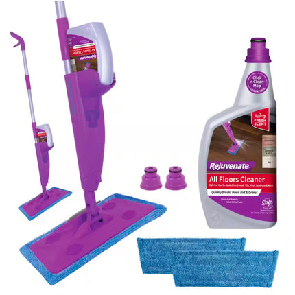 Click n Clean Multi-Surface Microfiber Mop with Sprayer and Duster