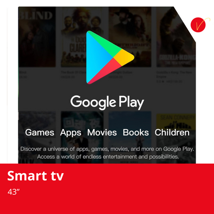 FPD 43-inch Smart TV Google TV 1080p Full HD with Google Play and Chromecast Built-in, HDR 10, Dolby Audio, Voice Remote, Stream Live TV(Palette-Series, CG43-P3, 2024 Model)