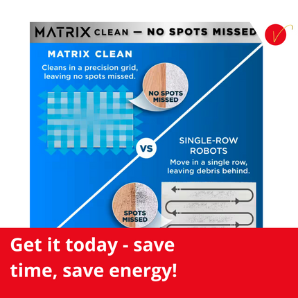 Matrix 13.39-Inch Self-Emptying Robot Vacuum Cleaner – Smart Navigation & Self-Cleaning Brushroll – Black