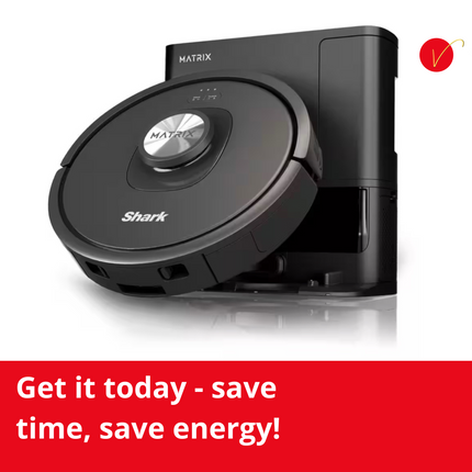 Matrix 13.39-Inch Self-Emptying Robot Vacuum Cleaner – Smart Navigation & Self-Cleaning Brushroll – Black