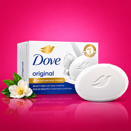 Dove Original Beauty Bar, 8-Pack – Moisturizing Beauty Bars for Face & Body
