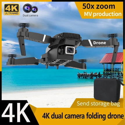 Professional E88 UAV 4k HD Dual Camera Aerial Photography WiFi FPV360° Air Flight Folding Quadcopter CHILDREN'S Toys Gifts