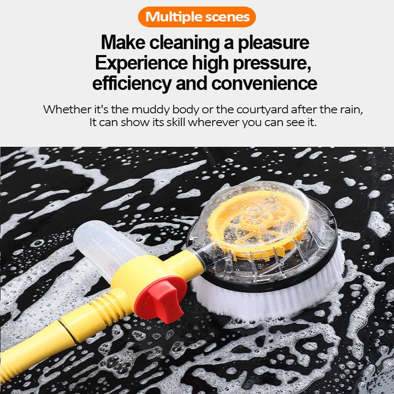 Car Cleaning Brush Car Wash Foam Brush Automatic Rotary Long Handle Cleaning Mop Broom Cleaning Tools Auto Accessories