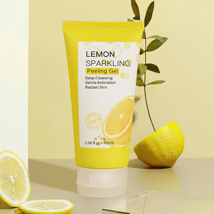 Lemon Face Wash Facial Cleanser Face Exfoliating Gel Moisturizing Remove Dead Skin Blackhead Exfoliator Facial Scrub Exfoliation