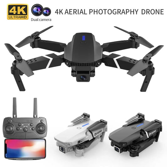 Professional E88 UAV 4k HD Dual Camera Aerial Photography WiFi FPV360° Air Flight Folding Quadcopter CHILDREN'S Toys Gifts