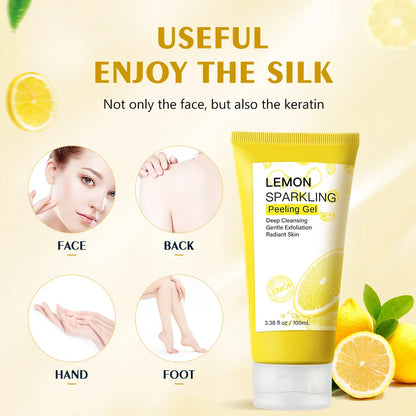 Lemon Face Wash Facial Cleanser Face Exfoliating Gel Moisturizing Remove Dead Skin Blackhead Exfoliator Facial Scrub Exfoliation