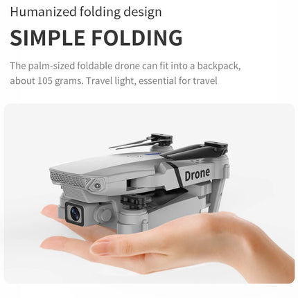 Professional E88 UAV 4k HD Dual Camera Aerial Photography WiFi FPV360° Air Flight Folding Quadcopter CHILDREN'S Toys Gifts