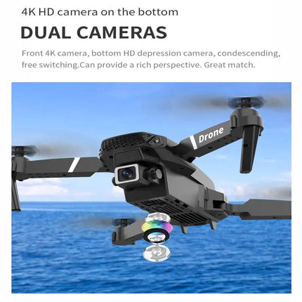 Professional E88 UAV 4k HD Dual Camera Aerial Photography WiFi FPV360° Air Flight Folding Quadcopter CHILDREN'S Toys Gifts