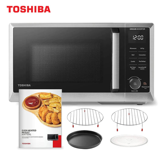 TOSHIBA 6-in-1 Inverter Countertop Microwave Oven Air Fryer Combo MASTER Series Broil Convection Speedy Combi Even Defrost