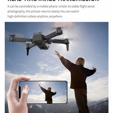 Professional E88 UAV 4k HD Dual Camera Aerial Photography WiFi FPV360° Air Flight Folding Quadcopter CHILDREN'S Toys Gifts