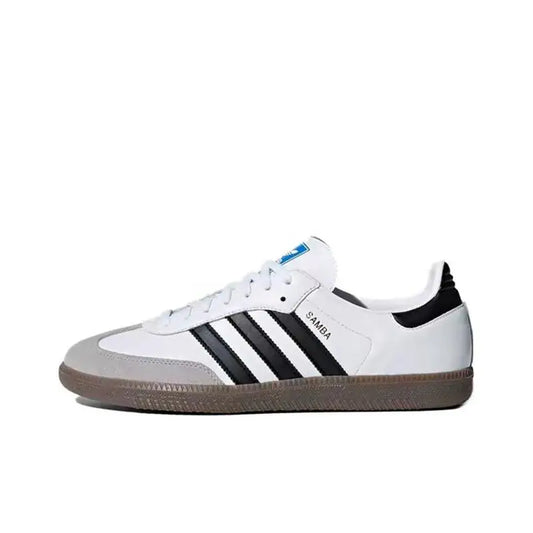 Adidas Originals SAMBA OG Soft Upper for Easy Foot Feel, Low Top Board Shoes for Both Men and Women in Black, White, and Gray