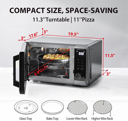 TOSHIBA 6-in-1 Inverter Countertop Microwave Oven Air Fryer Combo MASTER Series Broil Convection Speedy Combi Even Defrost